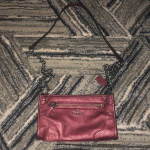 Burgundy coach bag